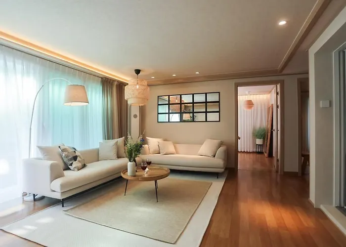 Mangwon Local Market 5mins, Hongdae, Airport Bus, Hanriver Park 10mins 10ppl, Big Family House 마포레스트 別墅 *